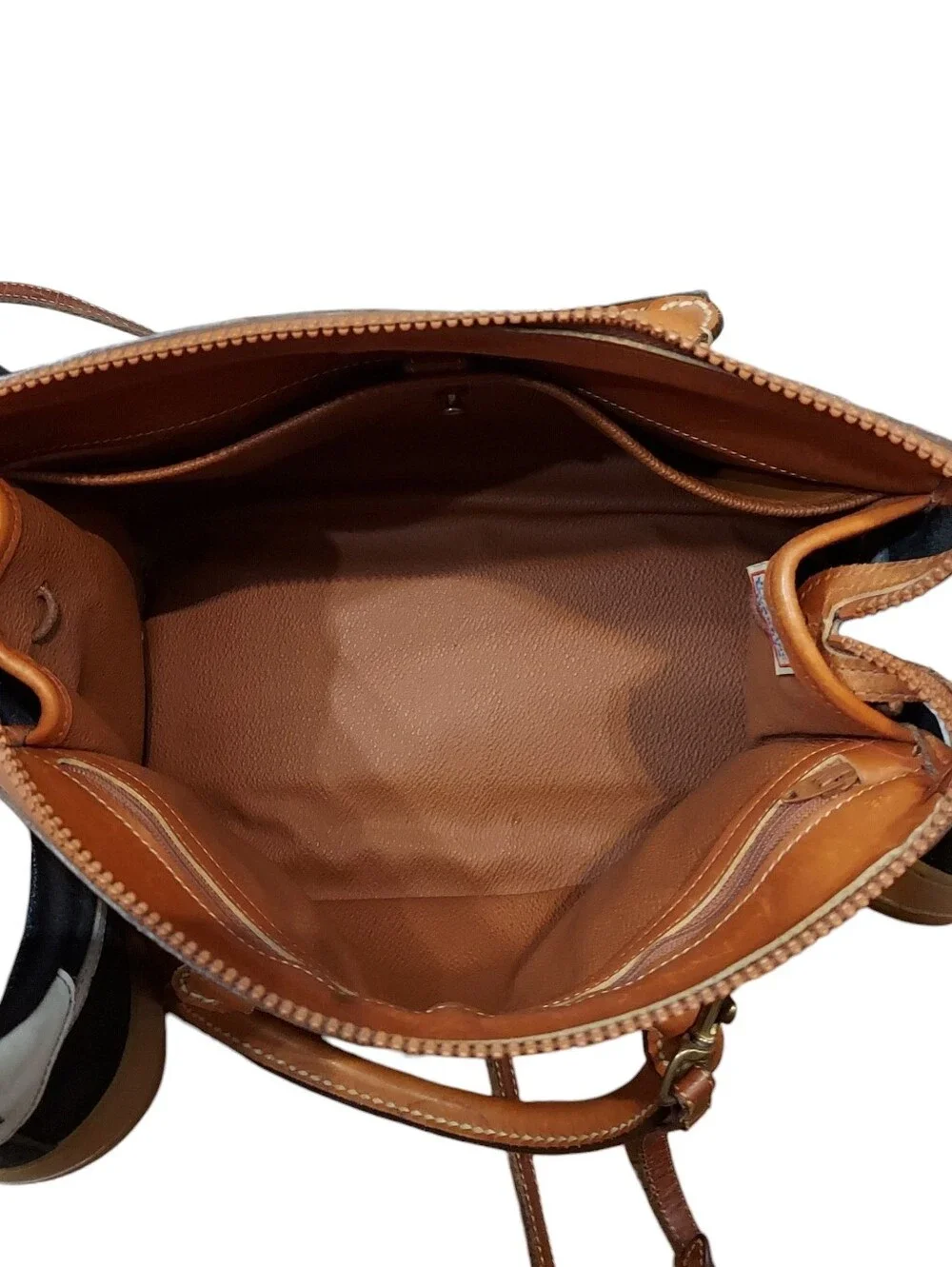 Dooney & Boutke Vintage All Weather Leather Satchel With Shoulder Strap